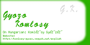 gyozo komlosy business card